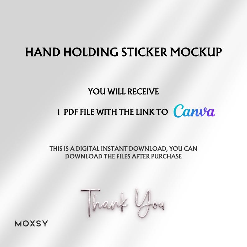 Received Sticker Hand Holding Sticker Mockup: Canva Template (digital Download) - Etsy
