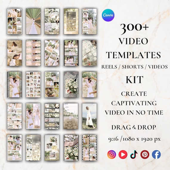 Canva Video Templates: 300+ Mega Bundle for Reels, TikTok, and Social Media