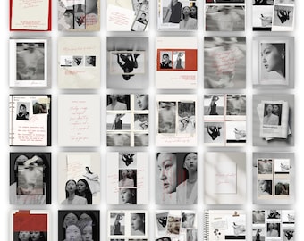 Scrapbook Instagram Post Templates: Artist & Fashion IG (Canva PRO, Digital Download)