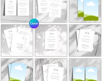 Canva Einladung Mockup Bundle: 13x18 Doppelkarte (Digitaler Download)
