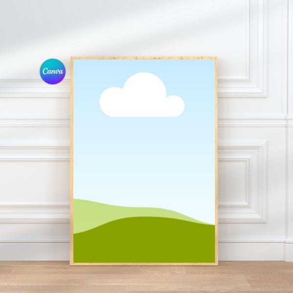 Pacchetto di mockup di arte murale modificabili Canva (download digitale)