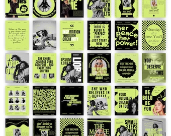 150 Bold Instagram Templates: Storytelling Posts, IG Highlights (Canva PRO Editable, Digital Download)