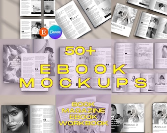 Ponad 50 szablonów makiet e-booków Canva: Pakiet czasopism i zeszytów ćwiczeń (do pobrania w wersji cyfrowej)