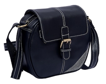 Handmade Leather Crossbody Bag: Full Grain Satchel Purse