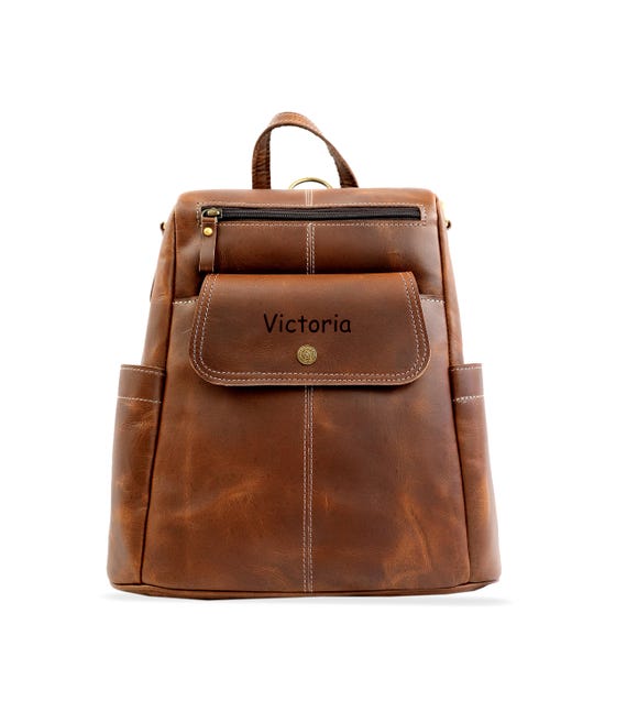 Full Grain Leather Travel Backpack Women Work Daypack Polare 17.3 Inch Full Grain Leather Backpack for Men and  main image 4