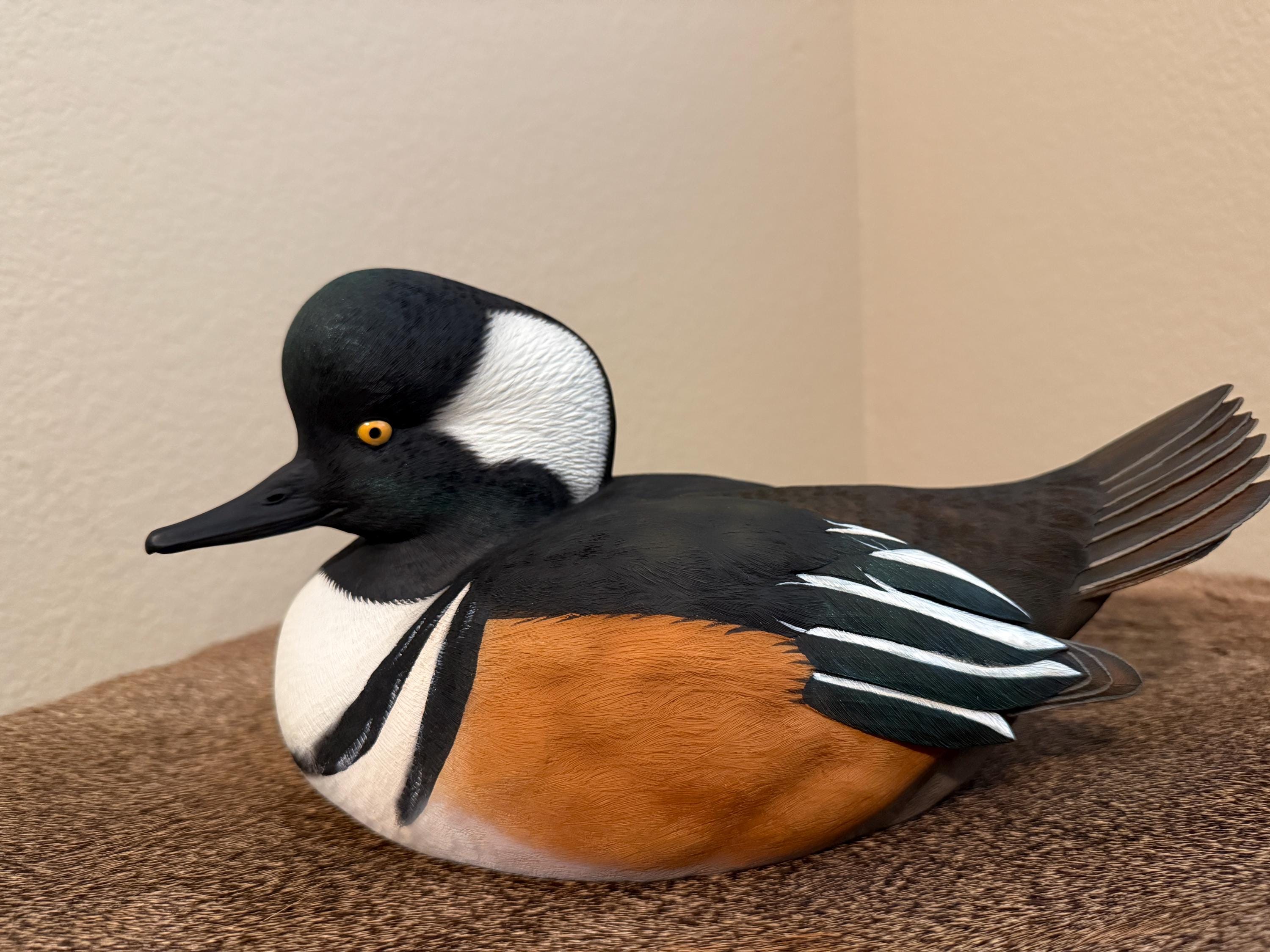 Ducks Unlimited Hooded Merganser Drake Full Size Decoy by Jude