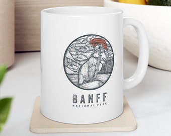 Banff National Park Ceramic Mug 11oz, Alberta - Canada Souvenir coffee mug for travelers, gift from Canada, Canadian mug, Travel Canada