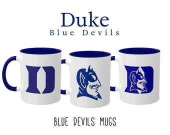 Duke Blue Devils Mugs, Duke University, Duke merch, Blue Devils merch, Blue Devils gift, Duke alumni, NCAA merch - 11oz - College sport mugs