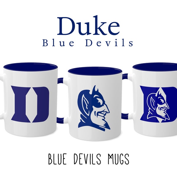 Duke Blue Devils Mugs, Duke University, Duke merch, Blue Devils merch, Blue Devils gift, Duke alumni, NCAA merch - 11oz - College sport mugs