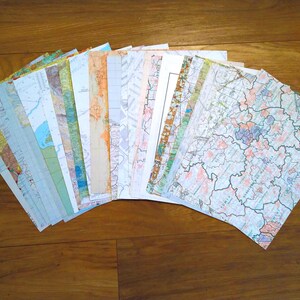 Vintage Map Paper Pack – Aged Cartography Pages for Journals & Crafts image 2