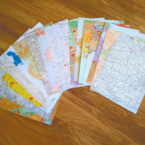 Vintage Map Paper Pack – Aged Cartography Pages for Journals & Crafts
