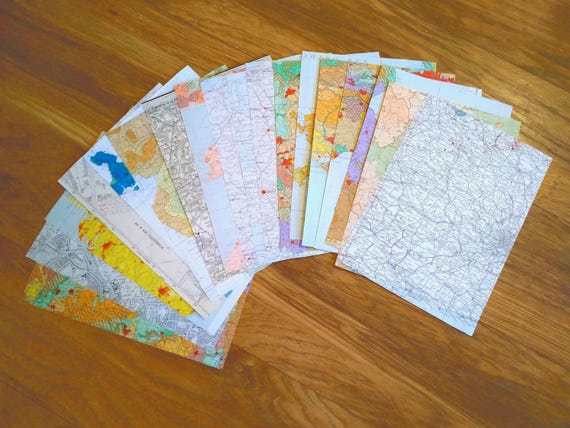 Vintage Map Paper Pack – Aged Cartography Pages for Journals & Crafts