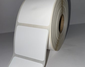 Etiquetas blancas lisas con acabado brillante (personalización disponible) para pequeñas empresas