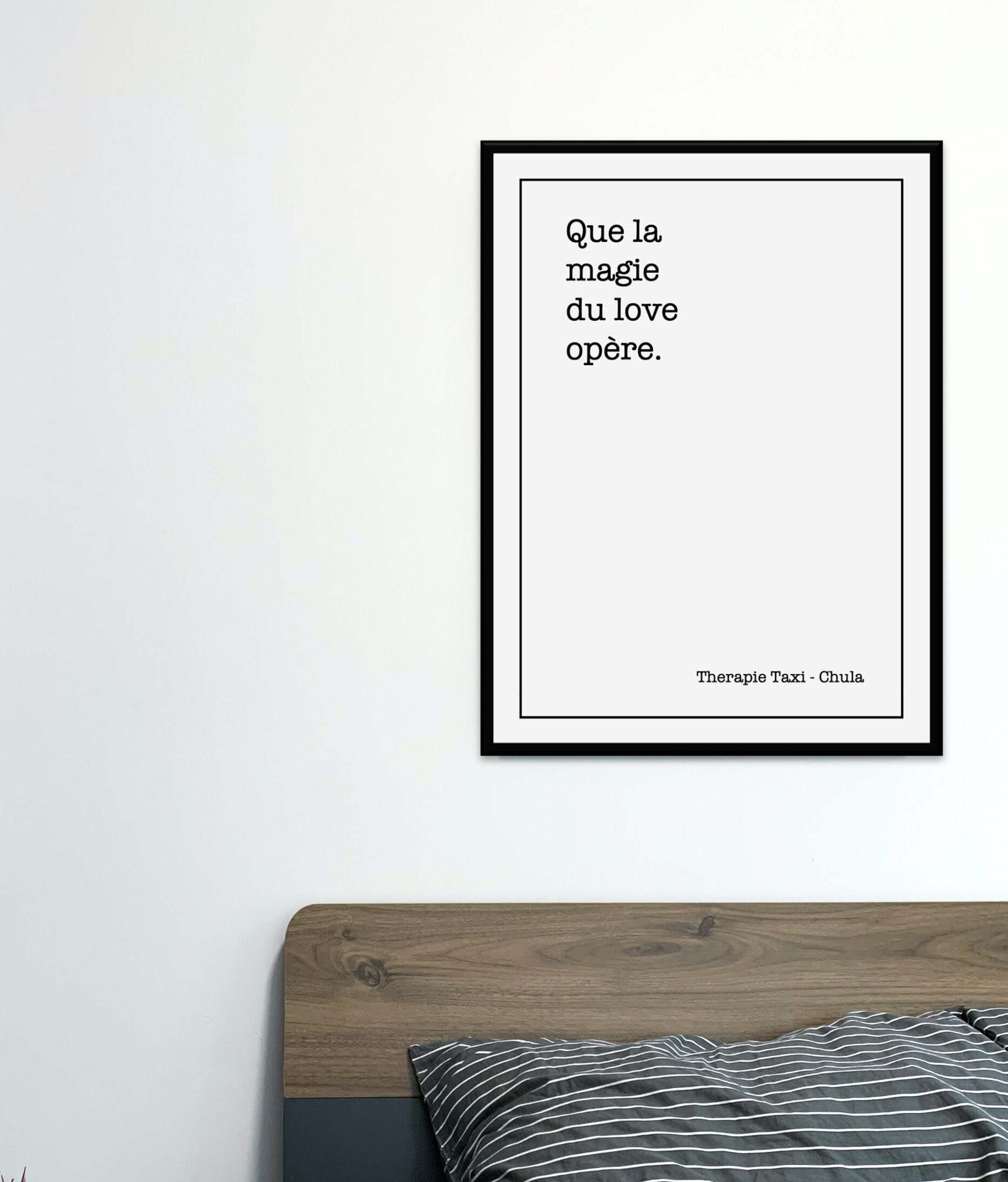 Affiche Paroles Thérapie Taxi - Poster Musique Chula Que La Magie Du Love Opère Format Numérique ou