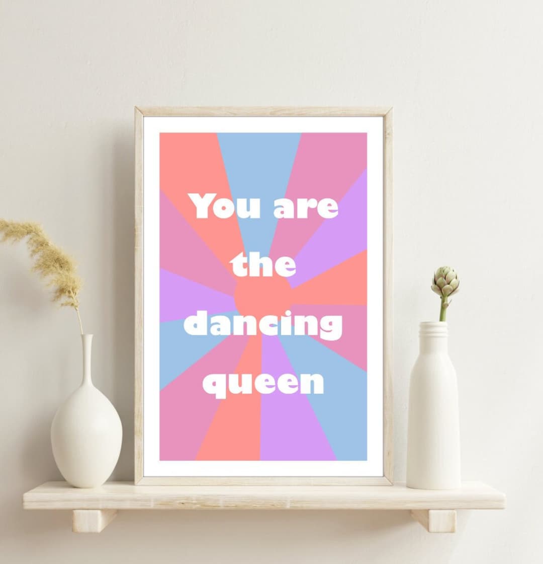 More Colors Colorful Mamma Mia Poster Abba Lyrics Dancing Queen Poster ...