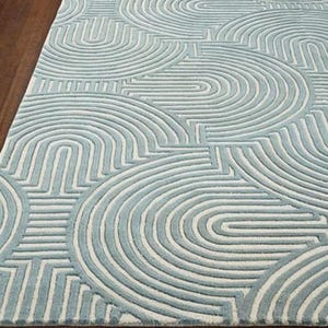 Premium Quality loop cut Handmade Modern Abstract Woolen Tufted Area Rug for Living Room Bedroom Gift for home