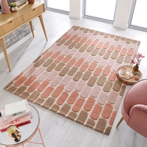 Rug Hand Tufted Wool Area Rug New Geometric Abstract Design Premium Quality Handmade Tufts 100% Nz woolen rug
