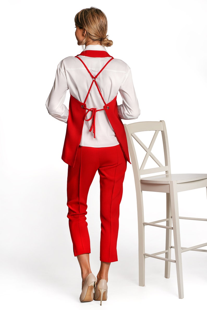 Power Suit for Women// Two piece Party Suit Set// Pants and a Vest Suit// Wedding Suit image 8