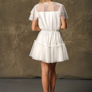 Short Prom Dress, Mini Wedding Dress, Wedding Guest Dress, Rehearsal Dinner Dress, Bridal Mini Dress image 3
