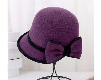 Chapeau pliable automne hiver, chapeau de soleil chaud, chapeau de randonnée, casquette cloche en laine, chapeau réglable pour femme, chapeau de mariage élégant, chapeau de bob avec un noeud, chapeau de pêcheur