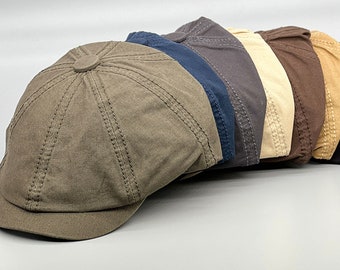 Bonnet fidder, casquette plate homme d'été, gavroche vintage, casquette d'été en coton, chapeau boulanger garçon, chapeaux de peintre, chapeau de messager, chapeau de garçons d'honneur