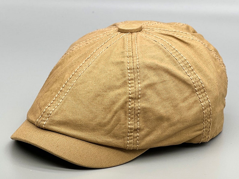 Bonnet fidder, casquette plate homme d'été, gavroche vintage, casquette d'été en coton, chapeau boulanger garçon, chapeaux de peintre, chapeau de messager, chapeau de garçons d'honneur khaki