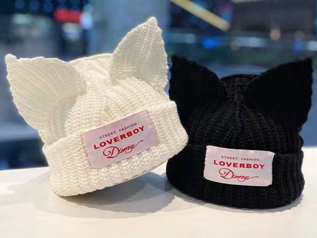 Unisex Cat Ear Cap,animal Hat,bear Hat,winter Hat,hipster Cap,girl