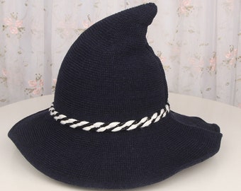 Wool witches hat,Magic witch hat, Wide brim bucket hat,Wizard hat,Halloween hat for women,Dark wiccan cap, Forest hat,halloween Witches