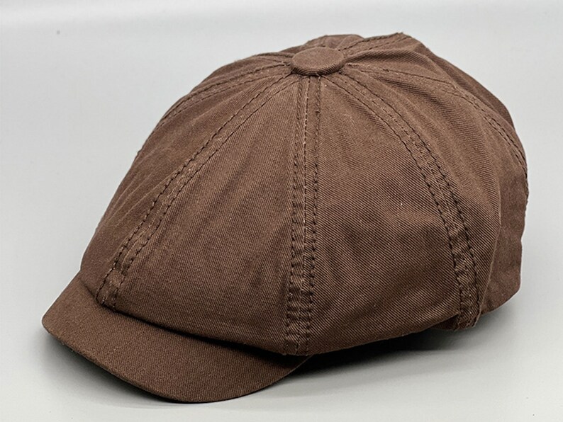 Bonnet fidder, casquette plate homme d'été, gavroche vintage, casquette d'été en coton, chapeau boulanger garçon, chapeaux de peintre, chapeau de messager, chapeau de garçons d'honneur coffee