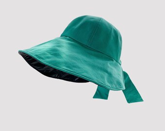 Summer beach hat for women,wide brim bucket hat,foldable floppy hat,cotton sun hat,hiking hat,elegant gardening hat，UV protection sun hat