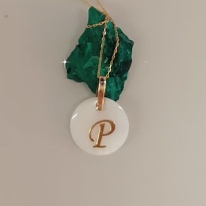 Handmade Initial Necklace | Personalized Name Necklace | 14k, 18k Solid Gold Birthday Gift | Custom Necklace Letter P