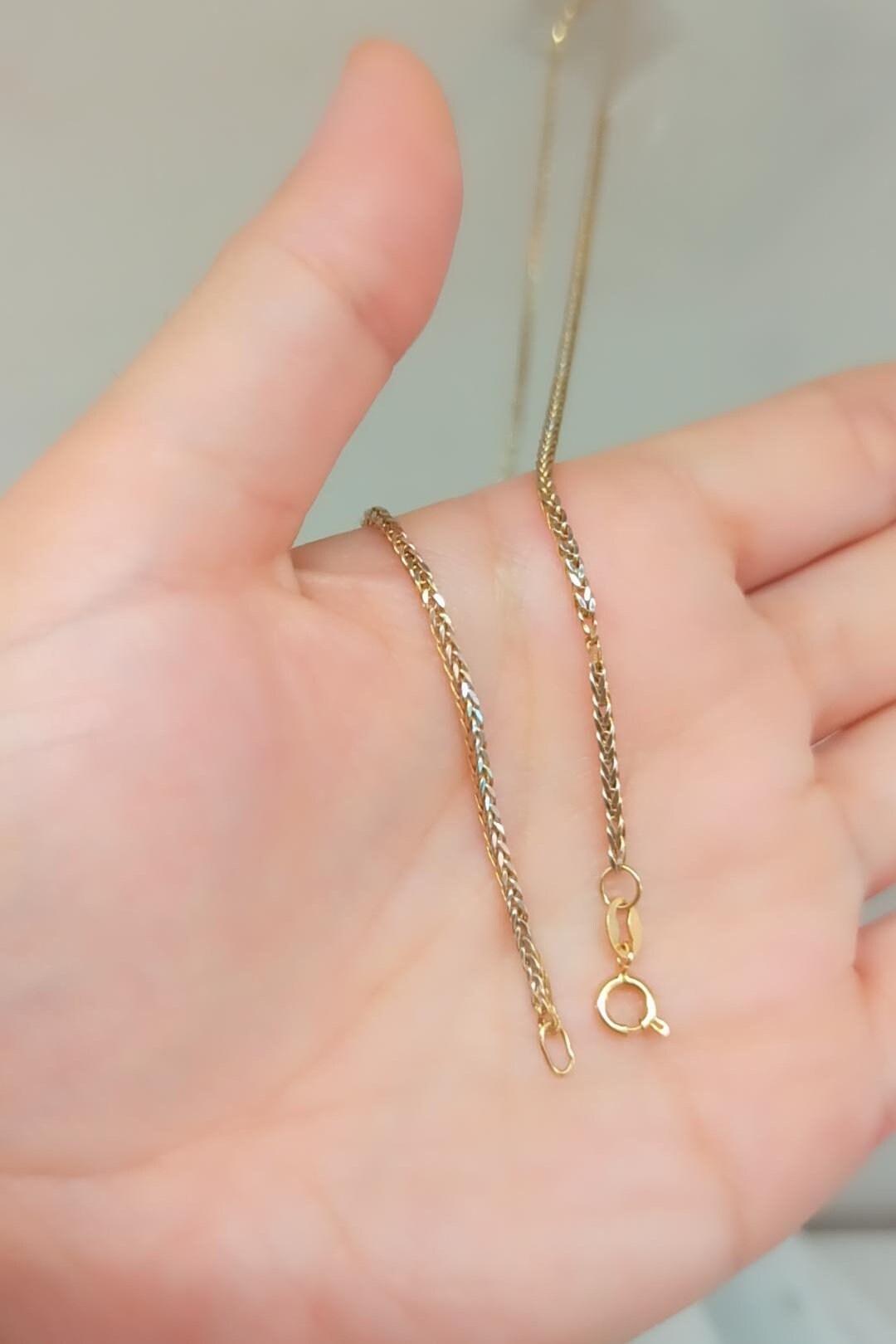 18k Solid Gold Chain Solid Gold Rope Chain Solid Gold Etsy