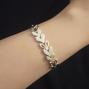 Wheat Bracelet, Handmade Wheat Ear Bracelet, Leaf Handmade Bracelet