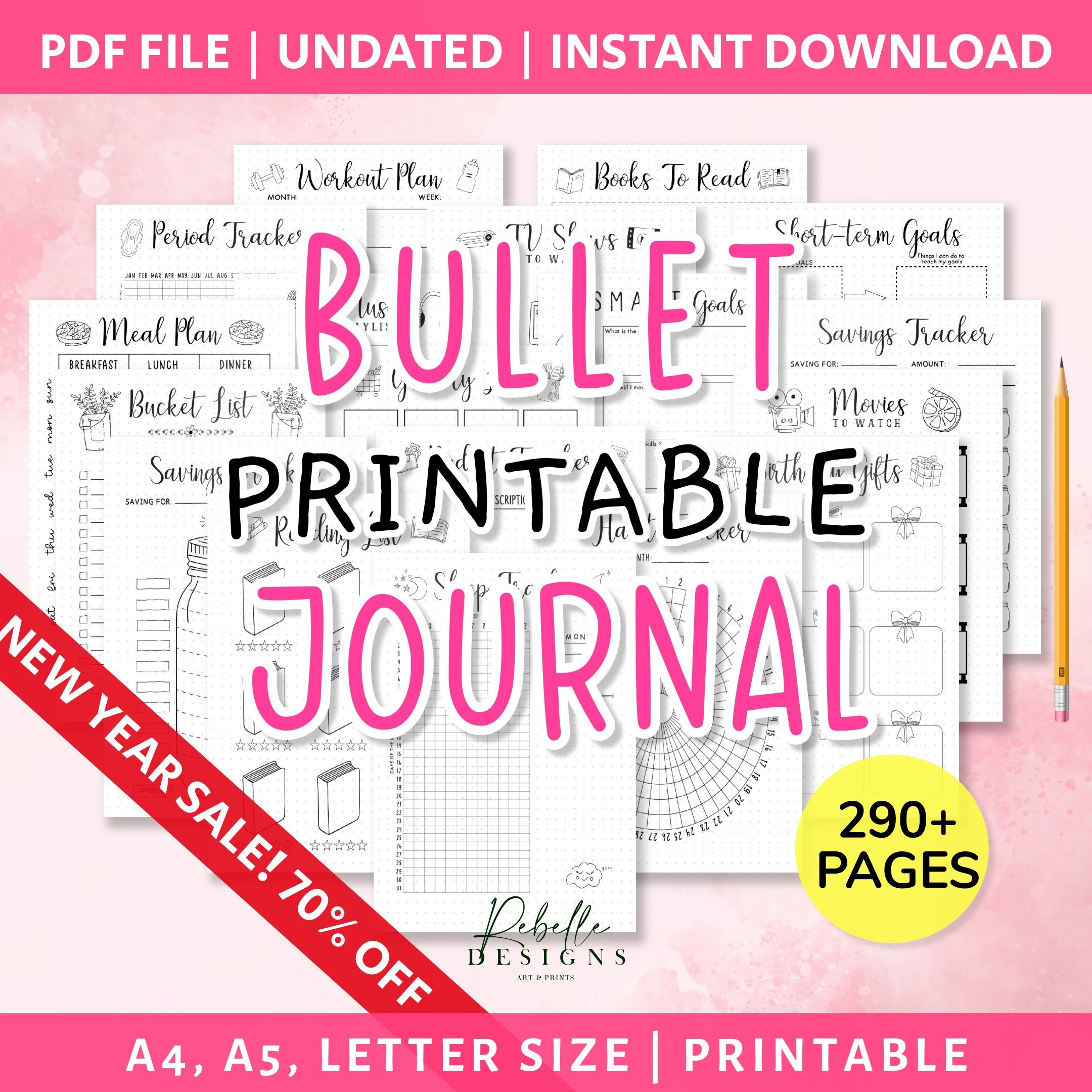 EVERY PRINTABLE Planners in the Shop: Printable Premade Bullet Journal  Printable Premade Bullet Journal Templates Printable Bojo Printable 