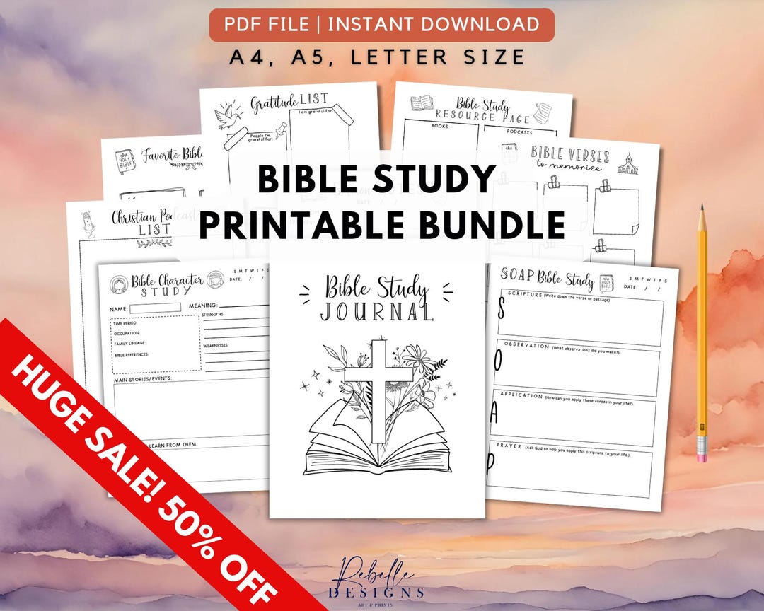 Bible Study Printable Prayer Journal Digital Faith Bible Journal ...