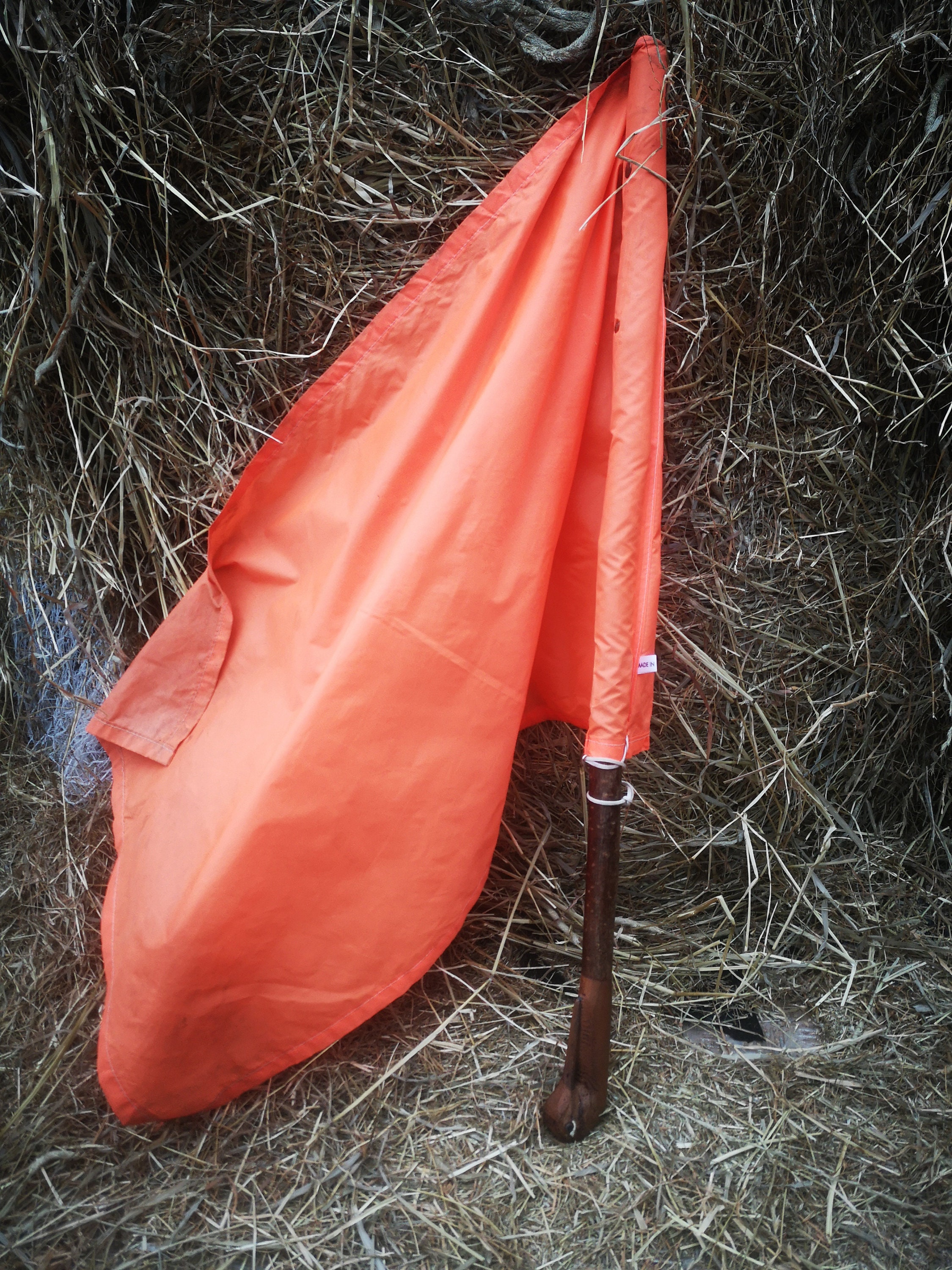 Vintage Game Beaters Flag with Hand Carved Woodcock Head Handle