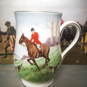 Royal Crown Derby Bone China Tankard Handpainted Hunting Scene John Peel Verse