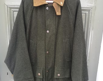 John Partridge Dark Green Wool Loden Shooting Jacket chest 46/48 inches