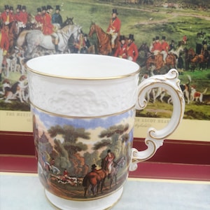 Coalport Fine Quality Bone China Mug &#39;Meet of the Foxhounds &#39;