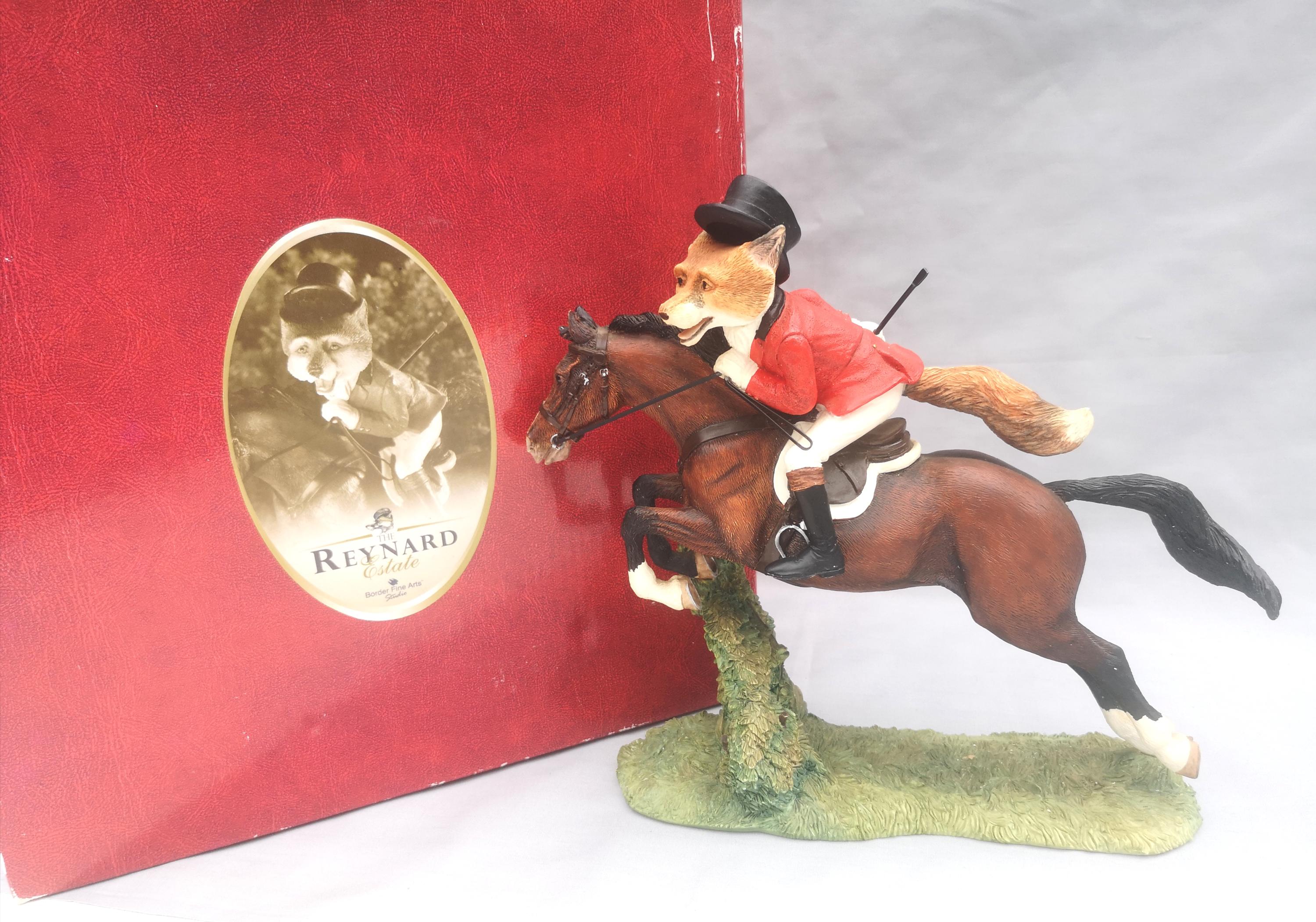 BORDER FINE ARTS 馬と騎手の置物