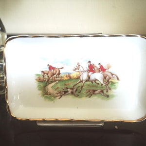 English Bone China with Fox Hunting Design Horse and Hounds