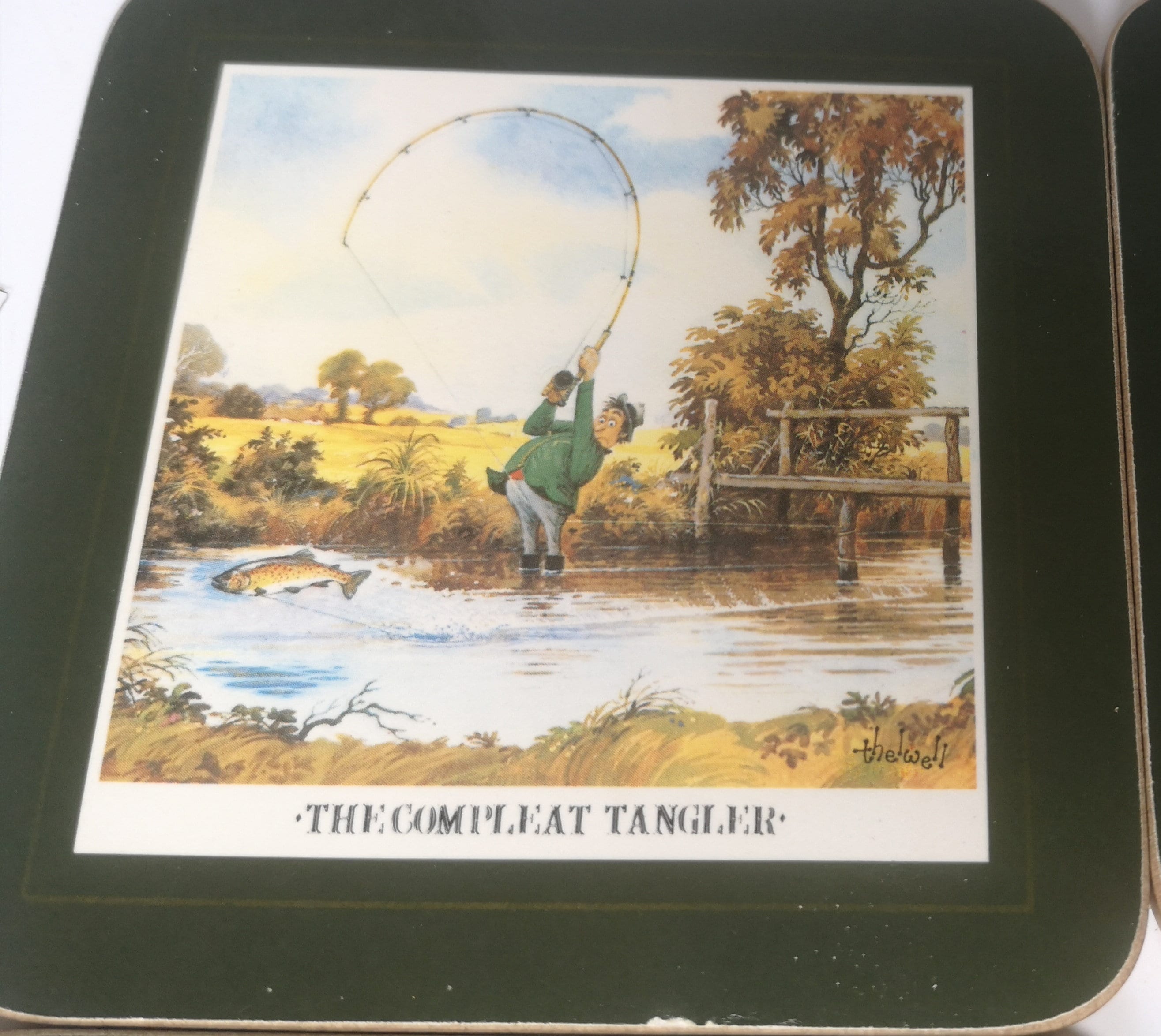 Lot De 6 Sous-verres Vintage Liège - Thème Chasse à L'anglaise - Occasion