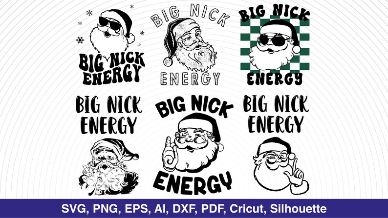 Big Nick Energy SVG Bundle Big Nick Energy Png Naughty Santa - Etsy