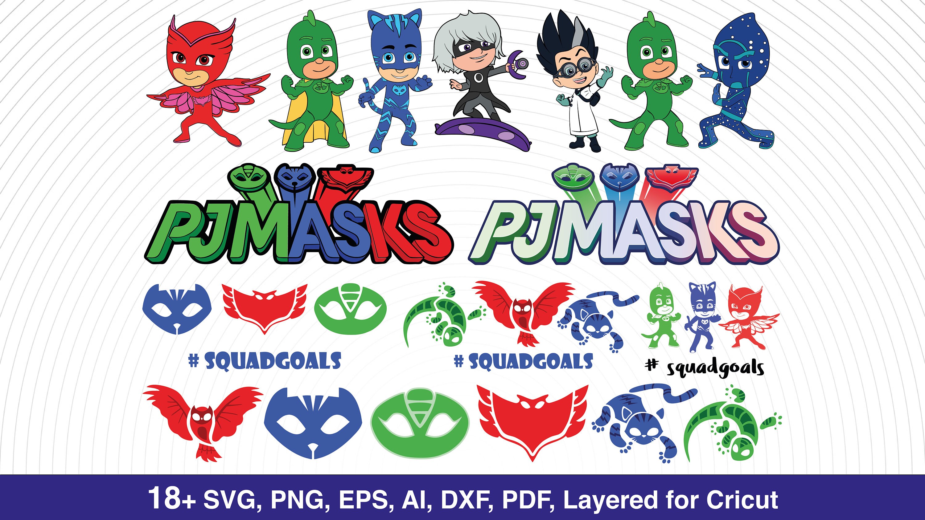 pj masks printable etsy
