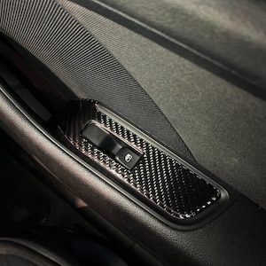 4pcs Real Carbon Fiber Interior Trim for Audi A3 8V – Windows Control Cover | CarbonSpec
