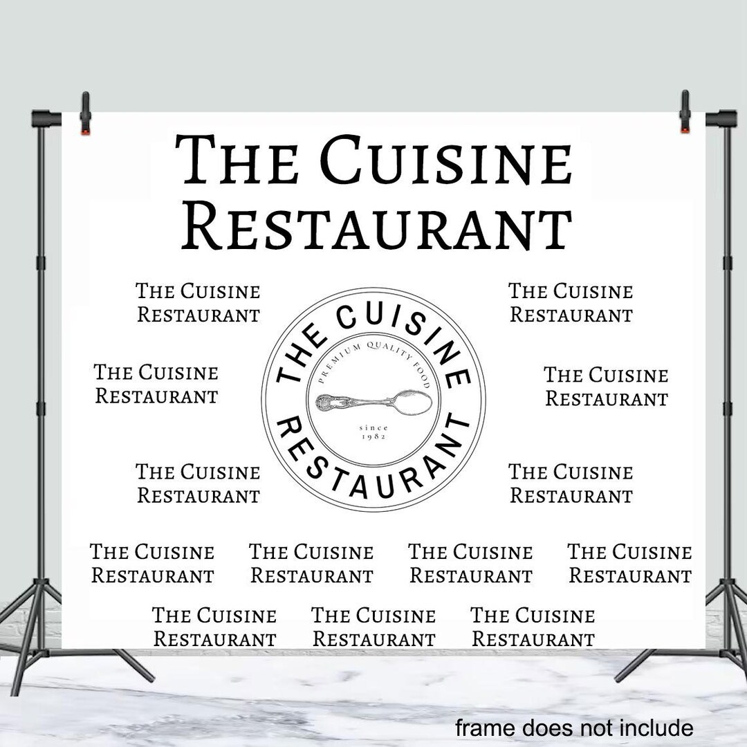 Custom Step And Repeat Logos Photography Backdrop Black Photo Background Personalized Any Size Color Vinyl Photocall Backdrop - UK - View #2