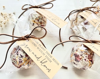 handmade clay seed bombs // floral wildflower seed bombs