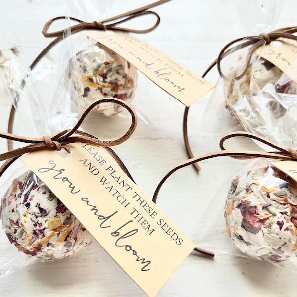 handmade clay seed bombs // floral wildflower seed bombs