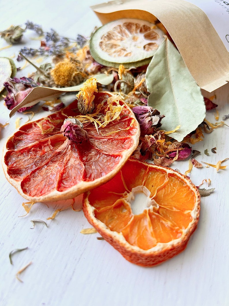 set of 3 citrus in bloom potpourri // individual bags 5x7in image 2