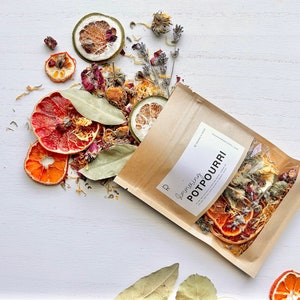 set of 3 citrus in bloom potpourri // individual bags 5x7in image 1